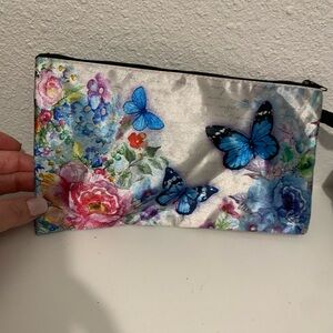 Floral and Butterfly Print Pouch